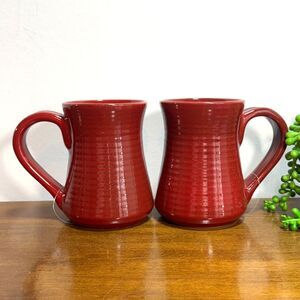 Park Designs Aspen Coffee Mugs 16 oz Red Lot of 2 479-660M